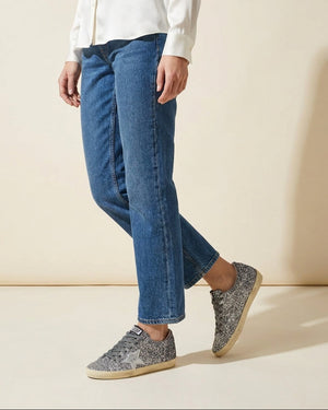 Golden Goose Super-Star purpurina plateada